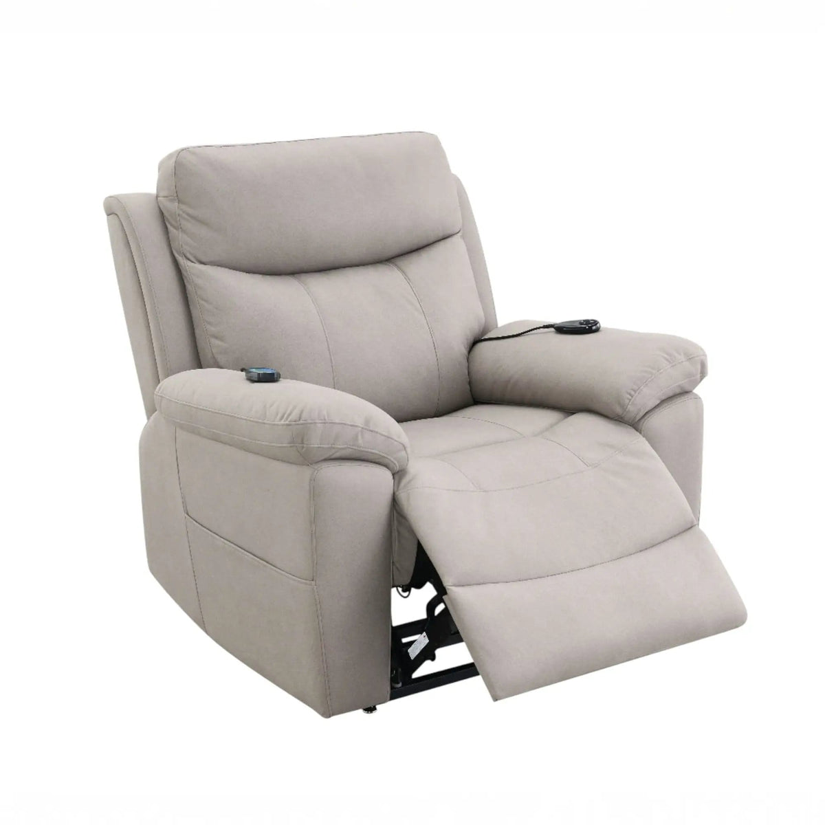 Chriki Power Motion Recliner With Lift Heating Massage Chair | 38 x 41 x 41 in | Living Room Furniture | Beige
