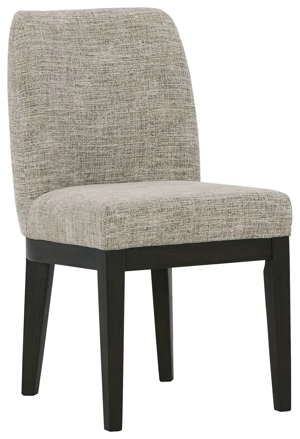 Burkhaus Dining Side Chairs | Set Of 2 | Beige And Dark Brown | Upholstered Seats