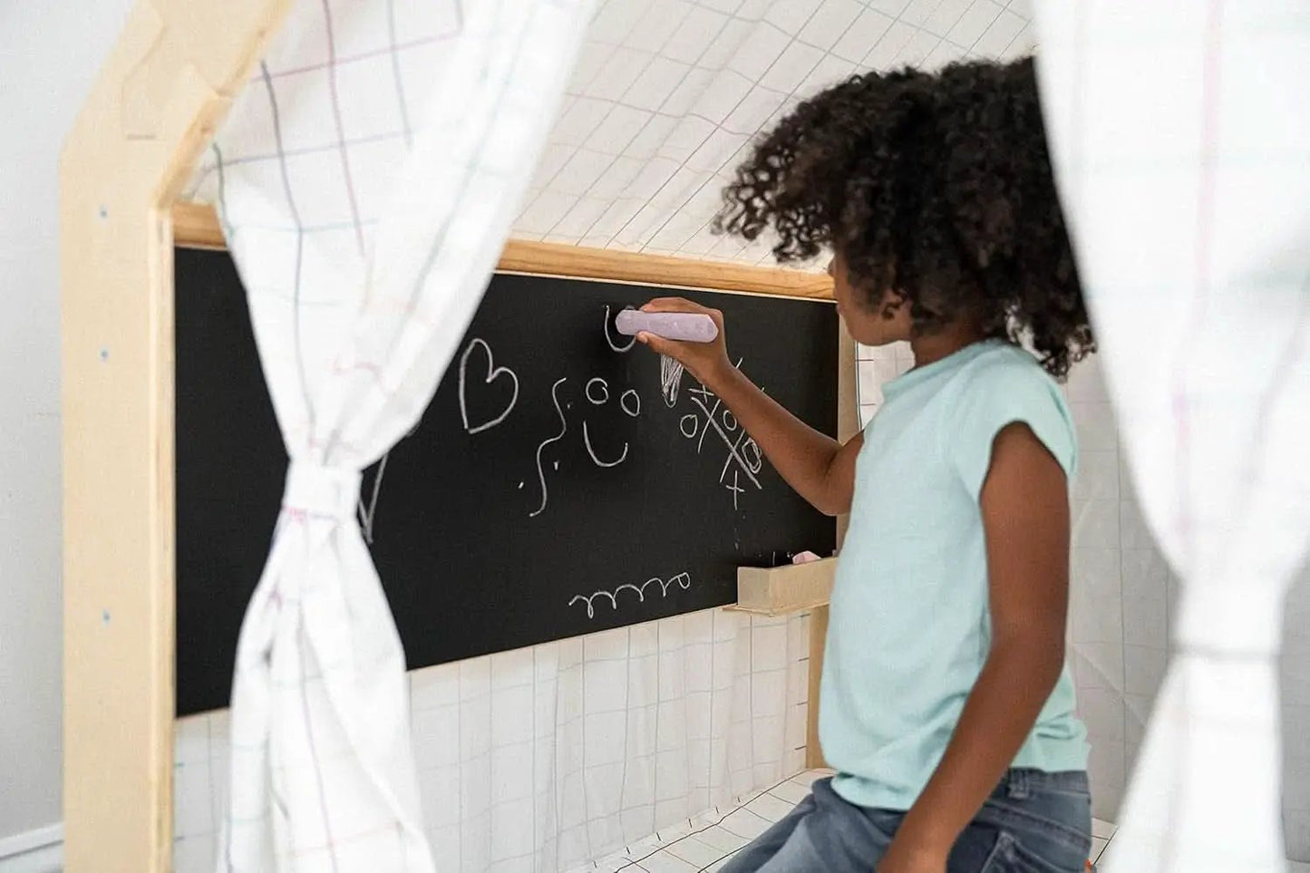 Large Colorful Indoor Playhouse FiveInOne Chalkboard from PriceLows™