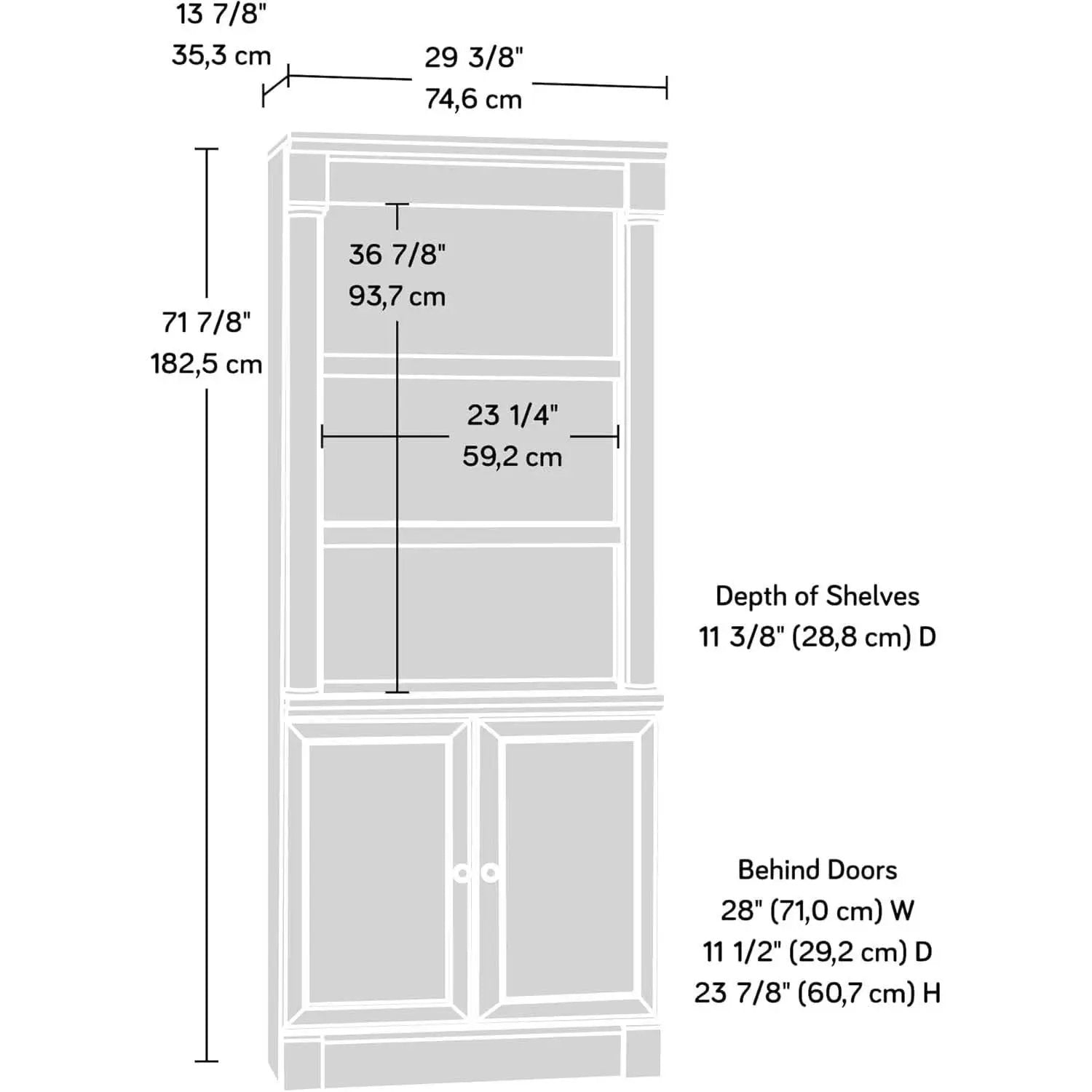 Palladia Select Cherry Bookshelf With Adjustable Shelves from PriceLows™