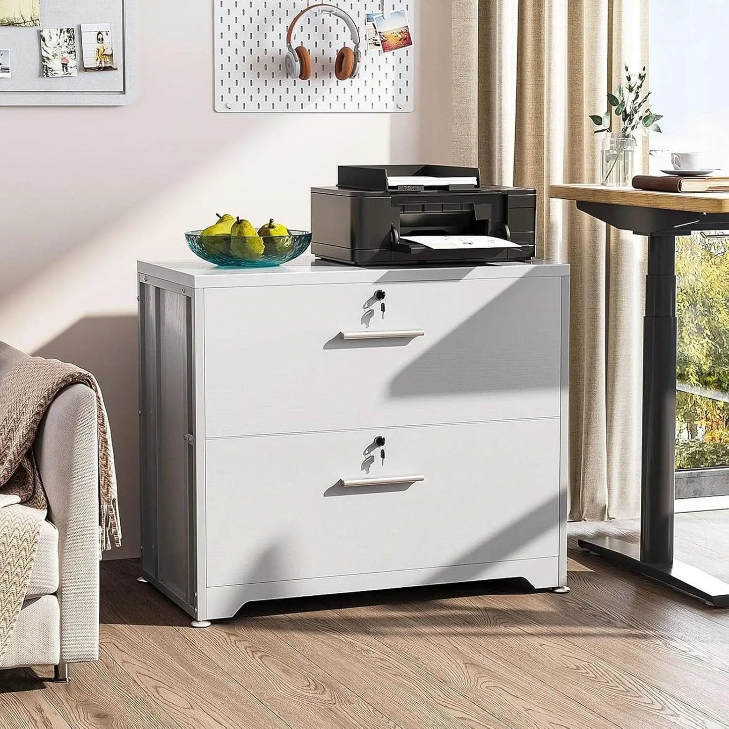 Lockable File Cabinet With Charging Station For Home Office from PriceLows™