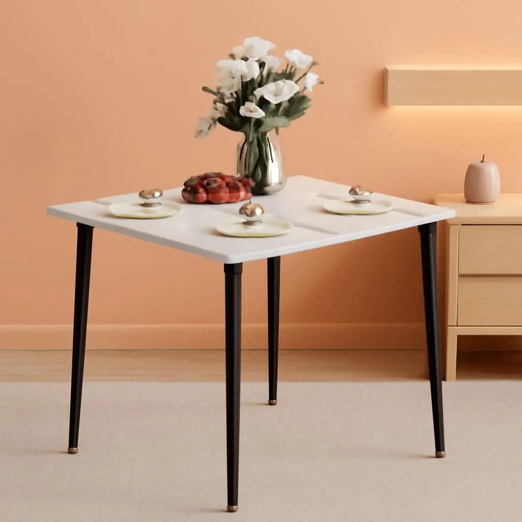 32 Inch Sintered Stone Dining Table With Black Legs from PriceLows™