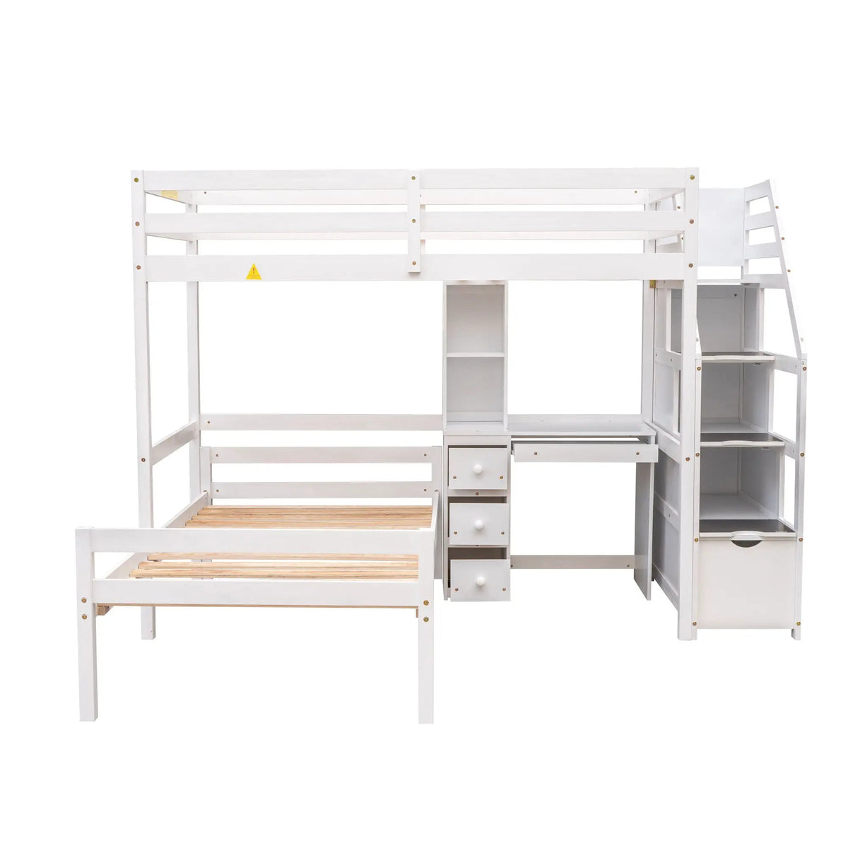 Loft Bed | Separable Design | Storage Staircase | Pine Frame