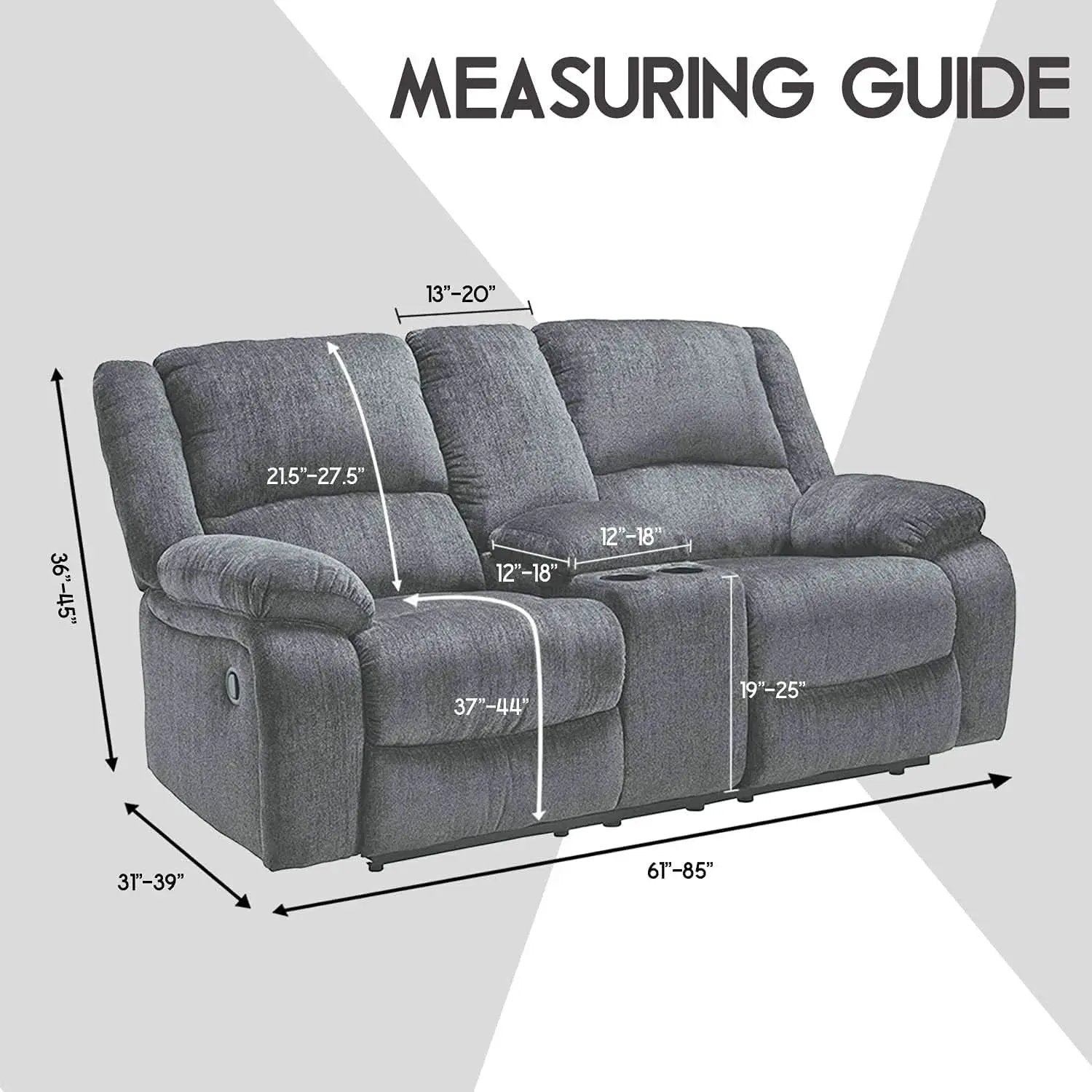 Burgundy Velvet Reclining Loveseat Slipcover Set 2 Seater Machine Washable from PriceLows™