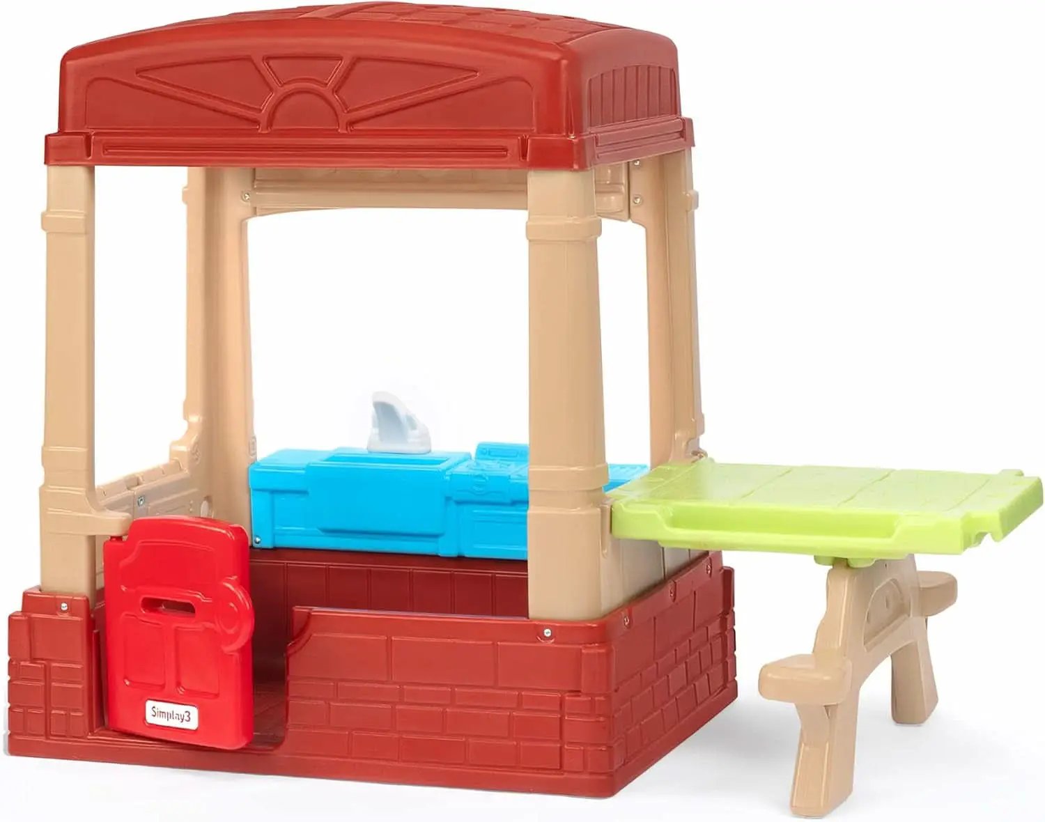 Kids Picnic Cottage Playhouse With Kitchen And Picnic Table from PriceLows™