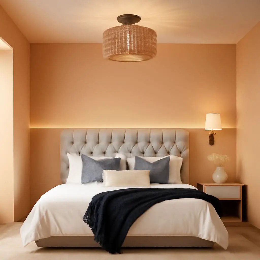 Mini Rattan Ceiling Light Fixture With Dimmable LED Bulb from PriceLows™