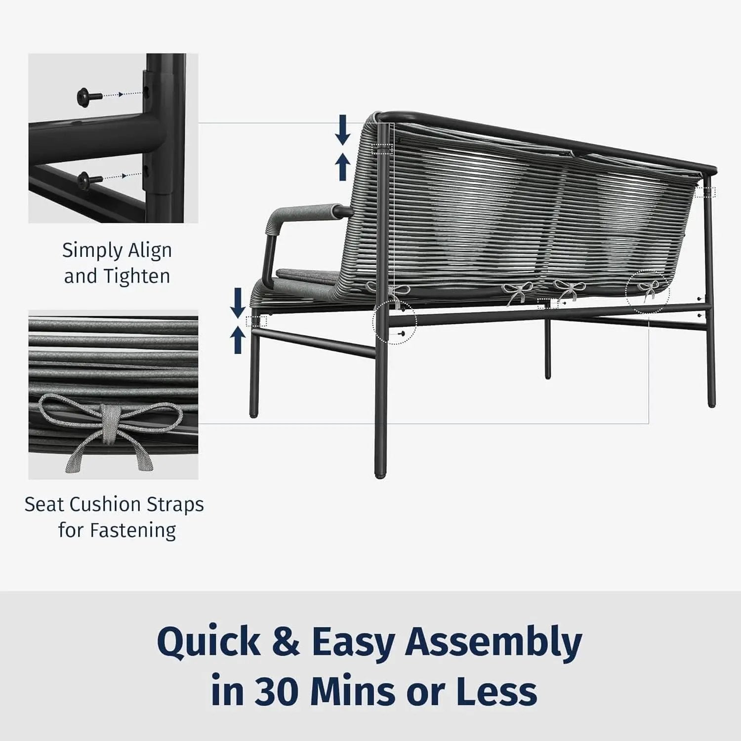 Stylish Four Piece Patio Furniture Set for Outdoor Comfort from PriceLows™