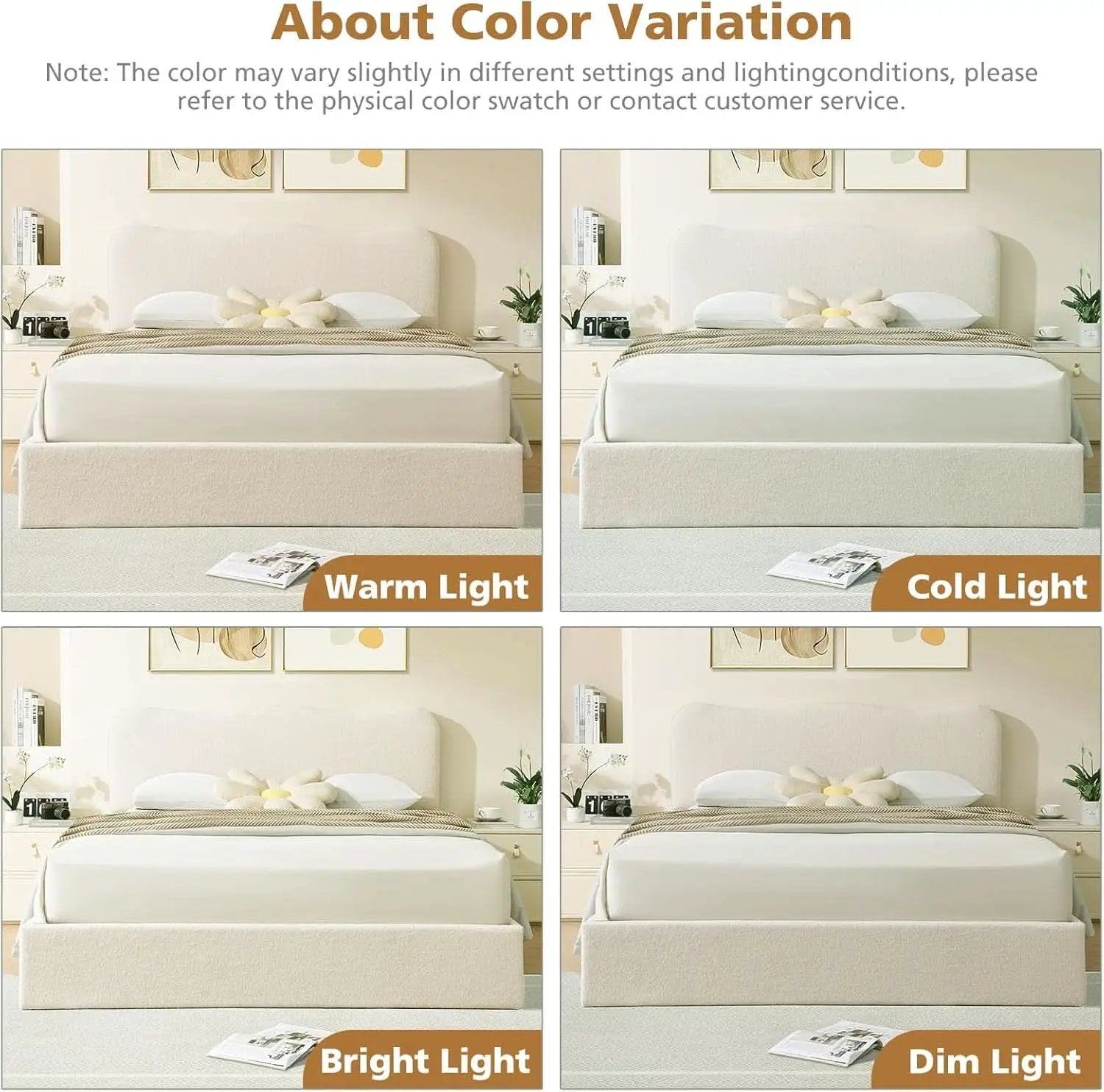 Queen Size Lift Up Storage Bed Curved Headboard Upholstered from PriceLows™