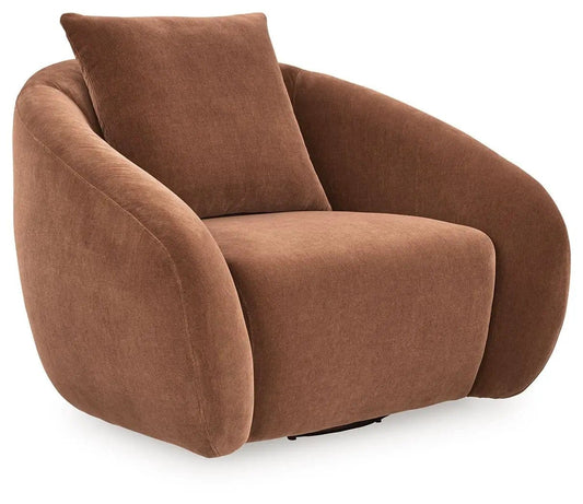 Yahya Swivel Accent Chair | Soft Velvet Upholstery | Reading Nook Seating | 39.5 Inch Length