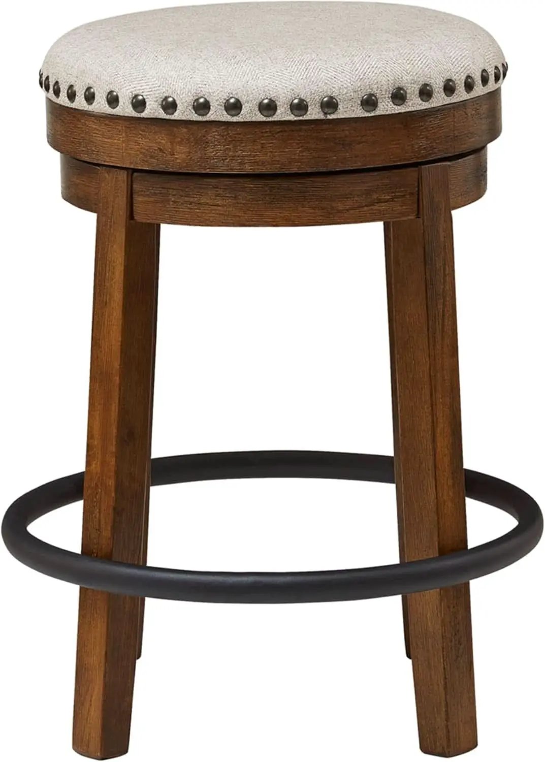 24 Inch Counter Height Swivel Bar Stool Brown And Black from PriceLows™