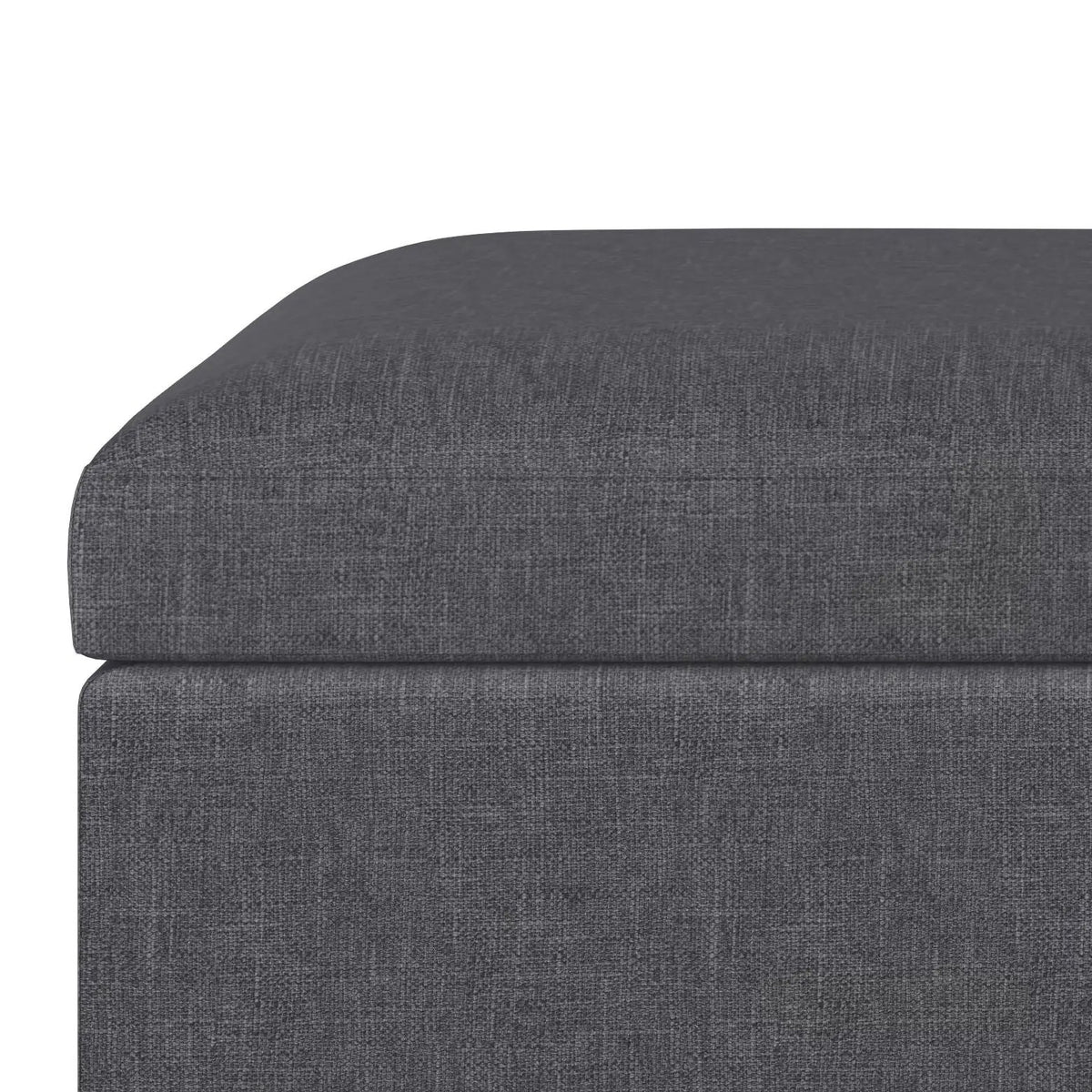 Storage Ottoman | Rectangular Design | Solid Wood Frame | Lift Top