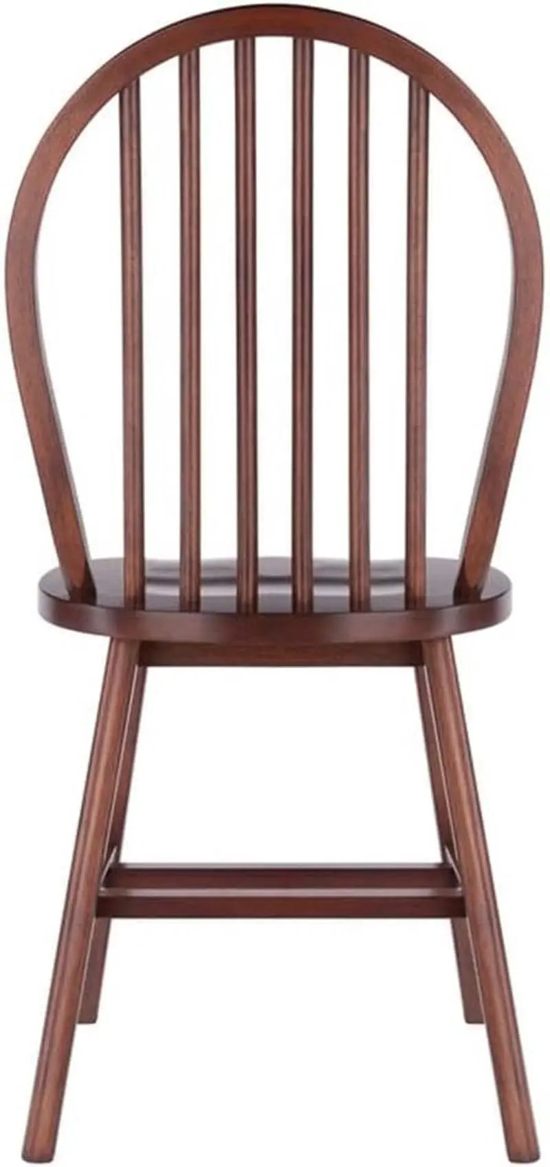 Windsor 2 Piece Solid Wood Dining Chair Set Walnut Finish from PriceLows™