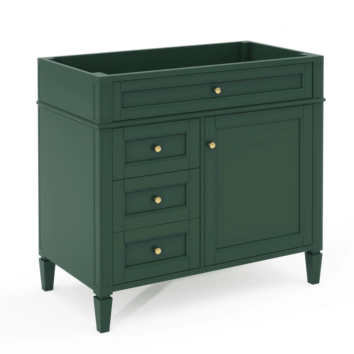 Bathroom Vanity | 3 Drawers | Blue Finish | Tip Out