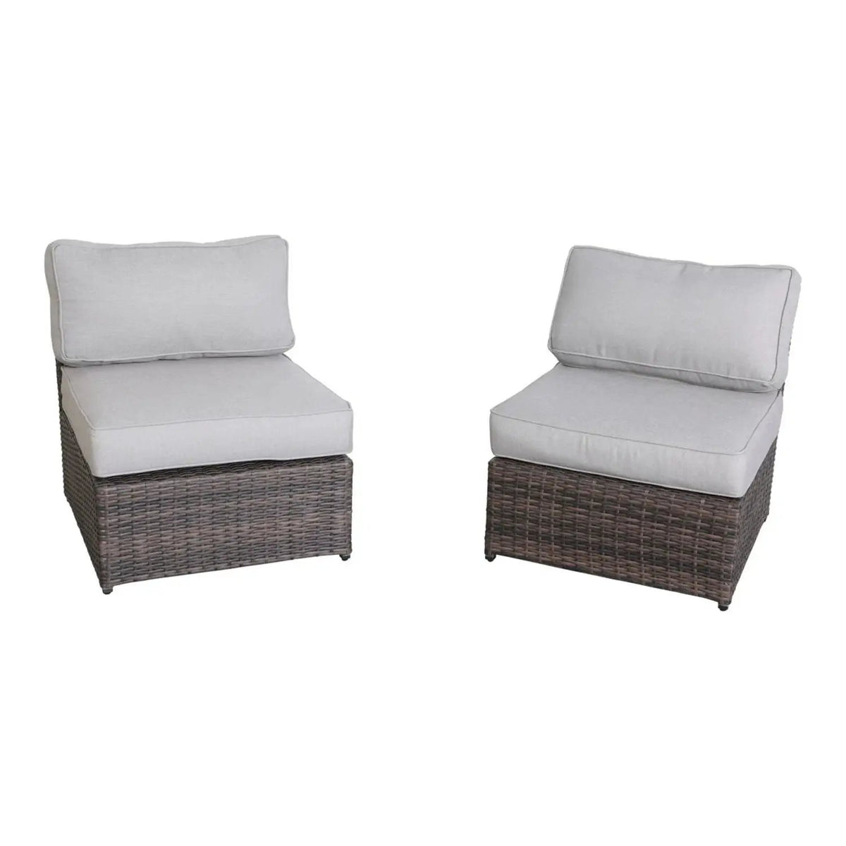 Outdoor Rattan Sectional Set | Half-Round HDPE Wicker | Rustproof Aluminum Frame | Fully Assembled