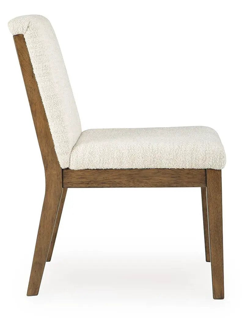 Marxmore Dining Side Chairs | Set Of 2 | Beige And Brown | Upholstered Seats