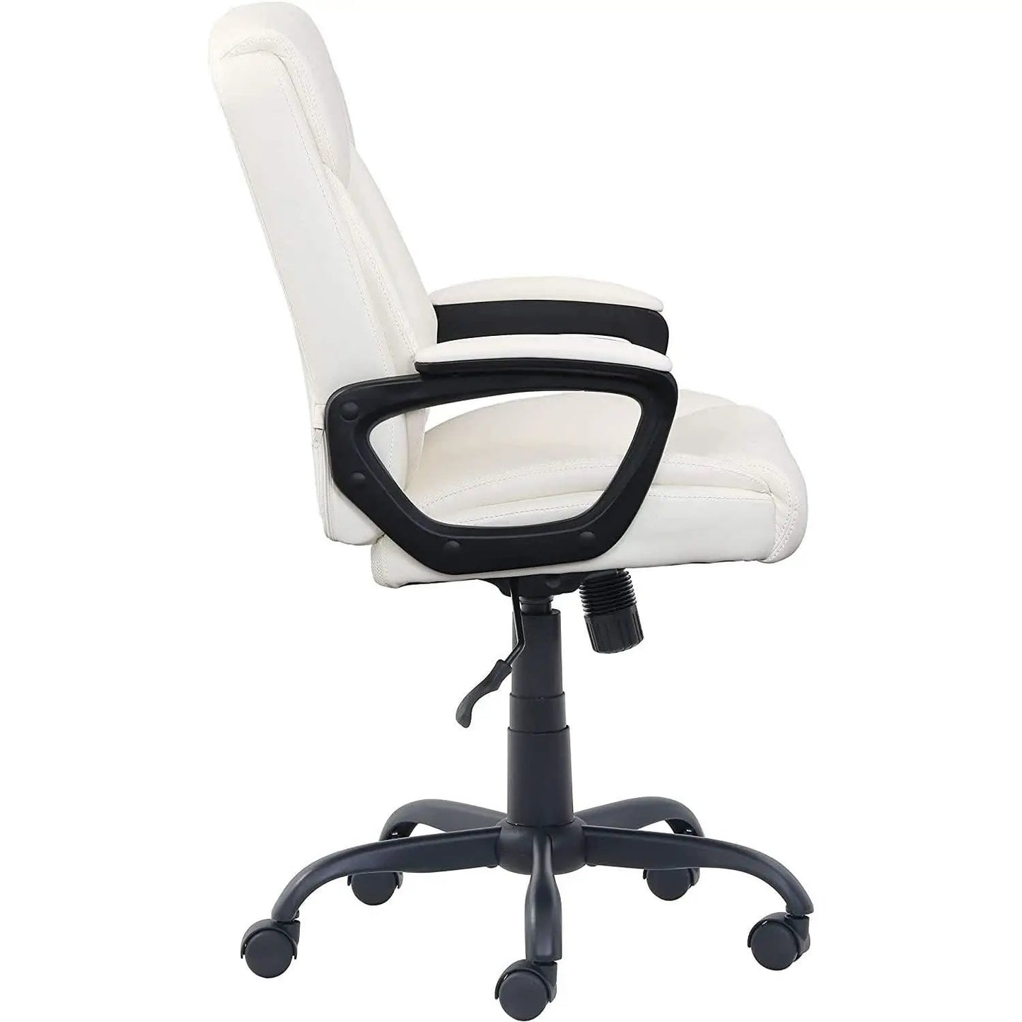 Cream Padded Office Chair Armrests Height Adjustable from PriceLows™