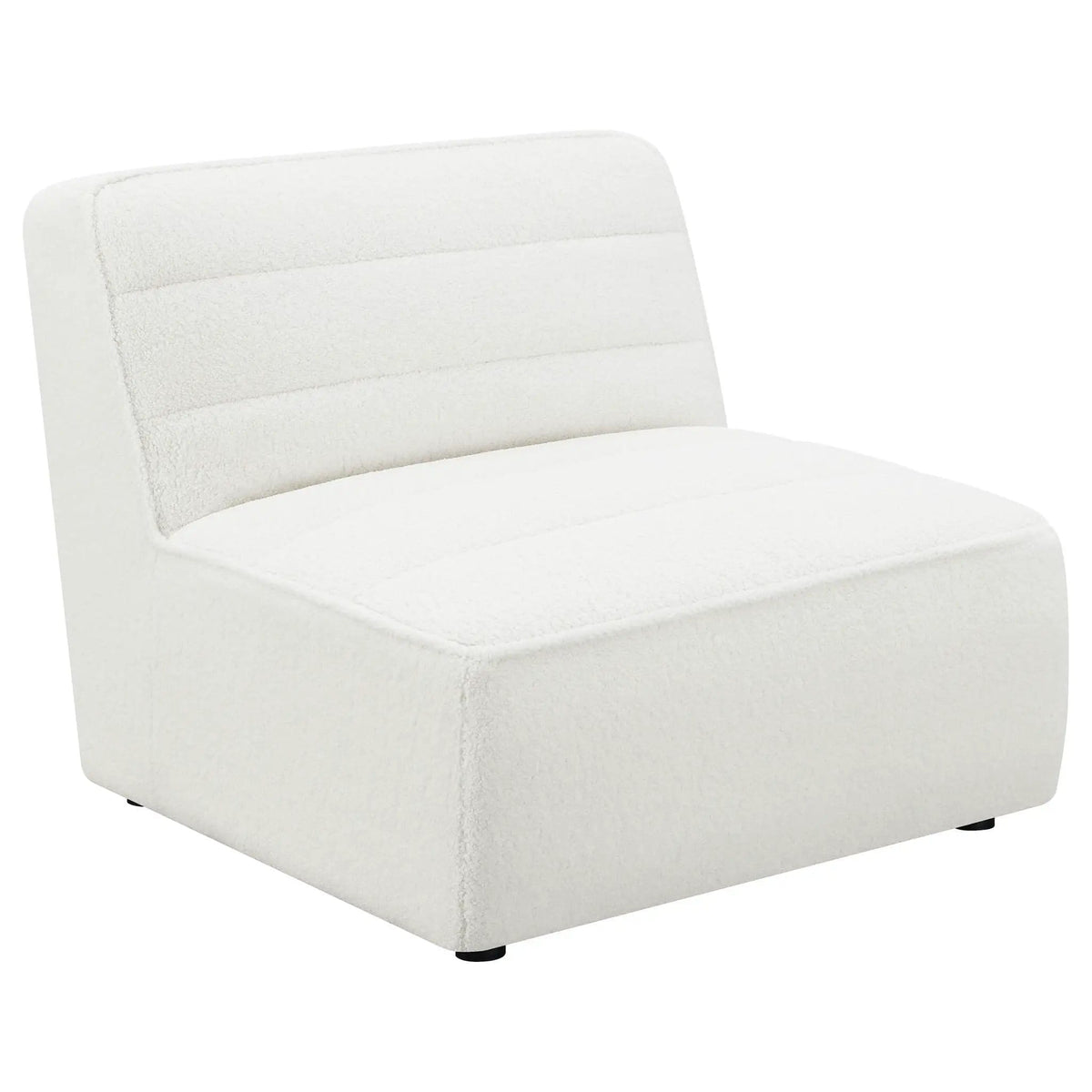 Sunny Upholstered Armless Chair | 34.5 x 37.5 x 32 in | Home Furniture | Natural