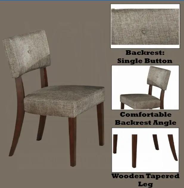 Drake Side Chairs | Set Of 2 | Gray | Padded Seat And Back