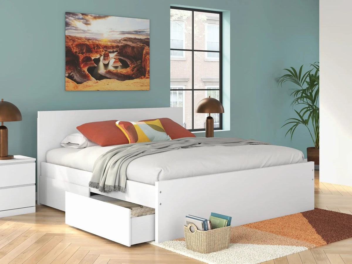 Onita Panel Platform Bed | Minimal Design | Ultra-Clean Lines | Easy-Elegant Solid Finish