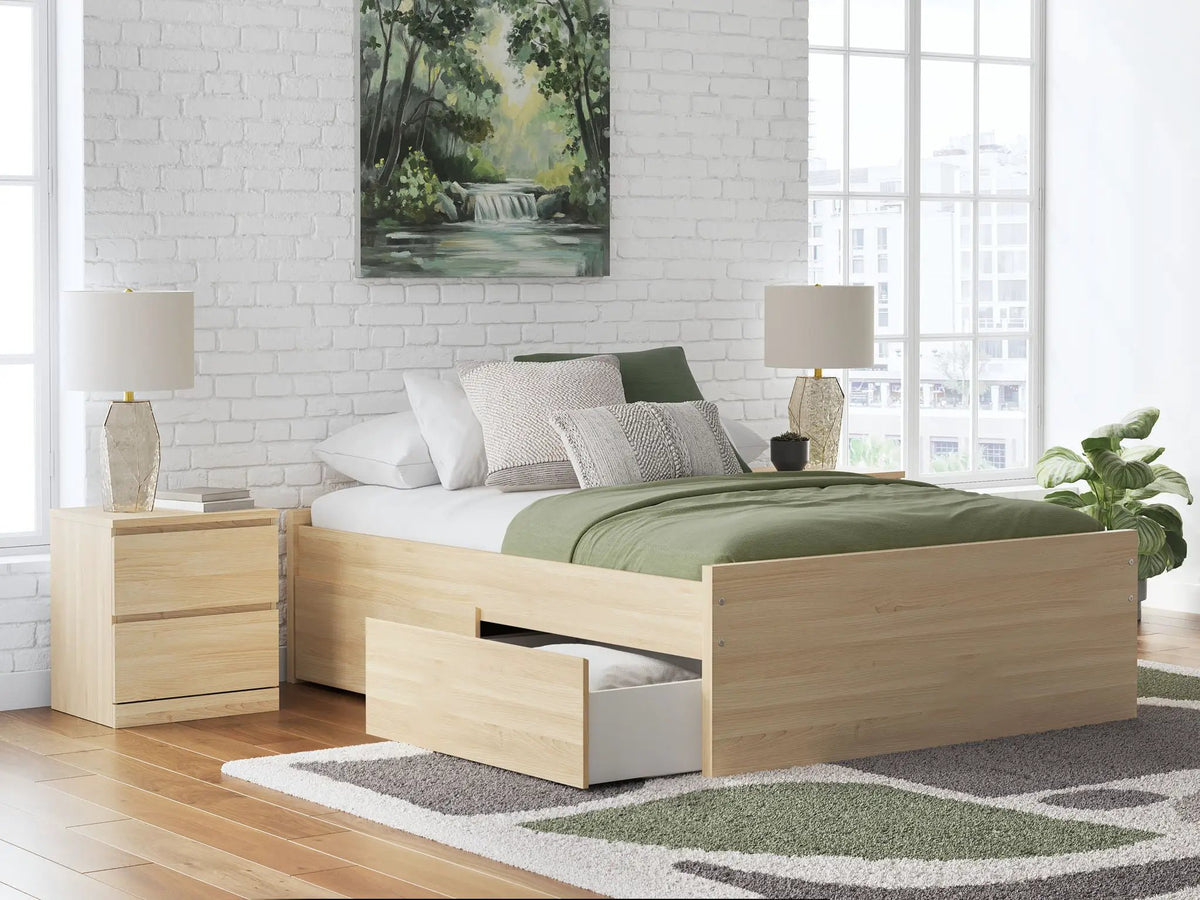 Platform Bed | Four Storage Drawers | Clean Minimal Design