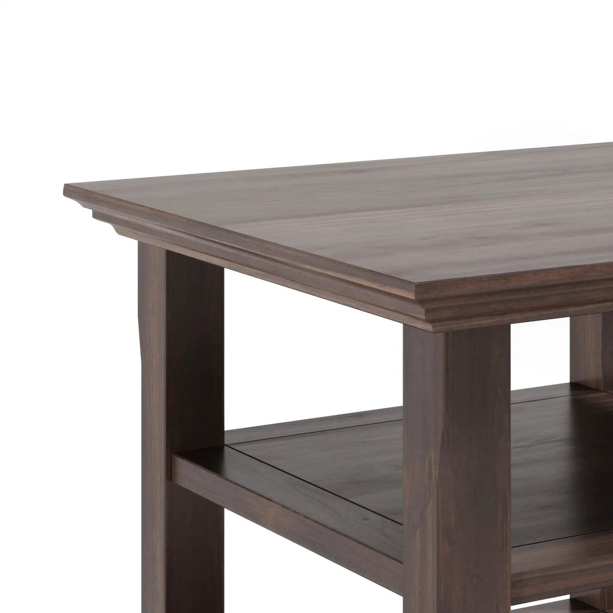 Acadian End Table | 19 x 19 x 20 in | Solid Wood & Walnut | Warm Walnut Brown