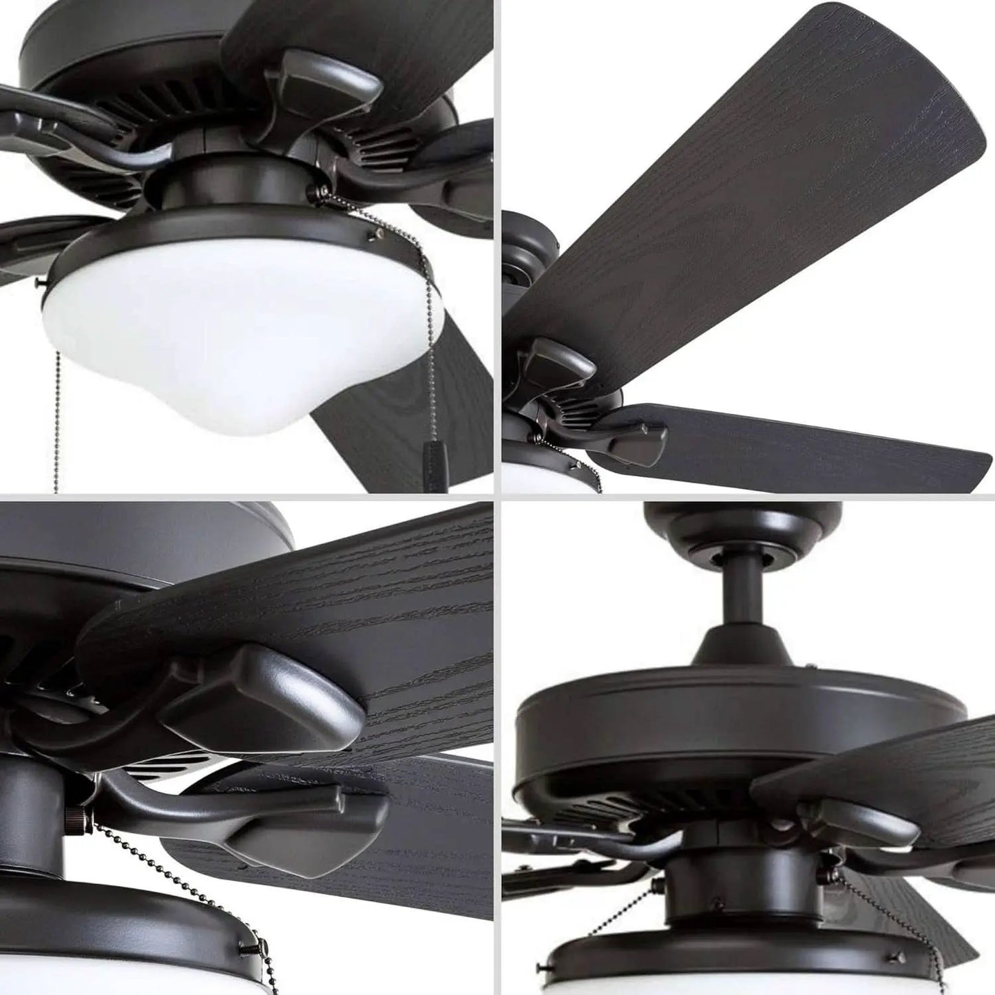Belmar 52 Inch Bronze Damp Rated Ceiling Fan LED Light from PriceLows™