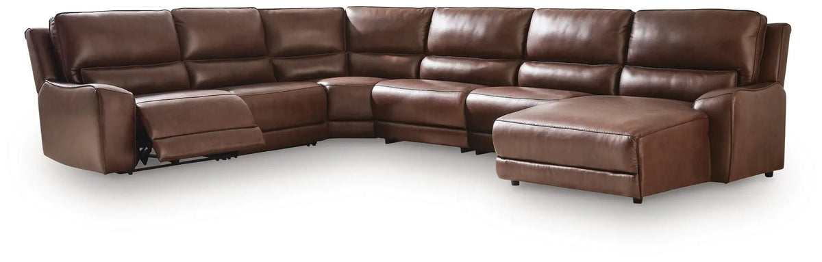 DeepWakes Power Reclining Sectional | Chaise Included | Ultra-Stylish Design | 130 Inch Length