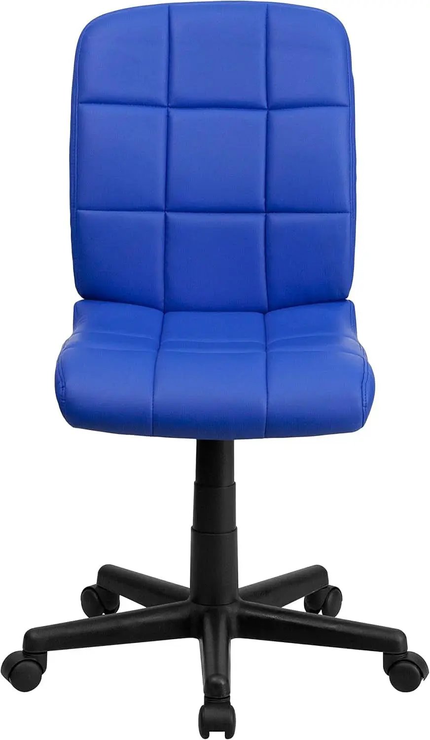 Clayton Blue Mid Back Quilted Vinyl Swivel Office Chair from PriceLows™