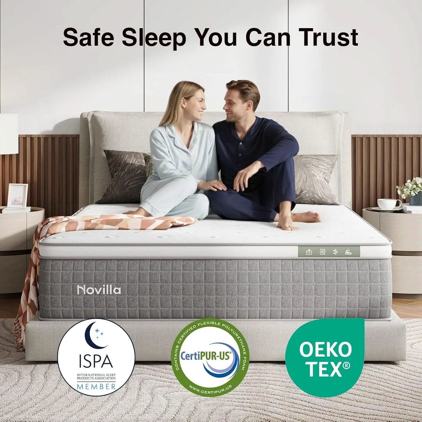 Queen Size Hybrid Mattress Gel Memory Foam Certipur US Certified from PriceLows™
