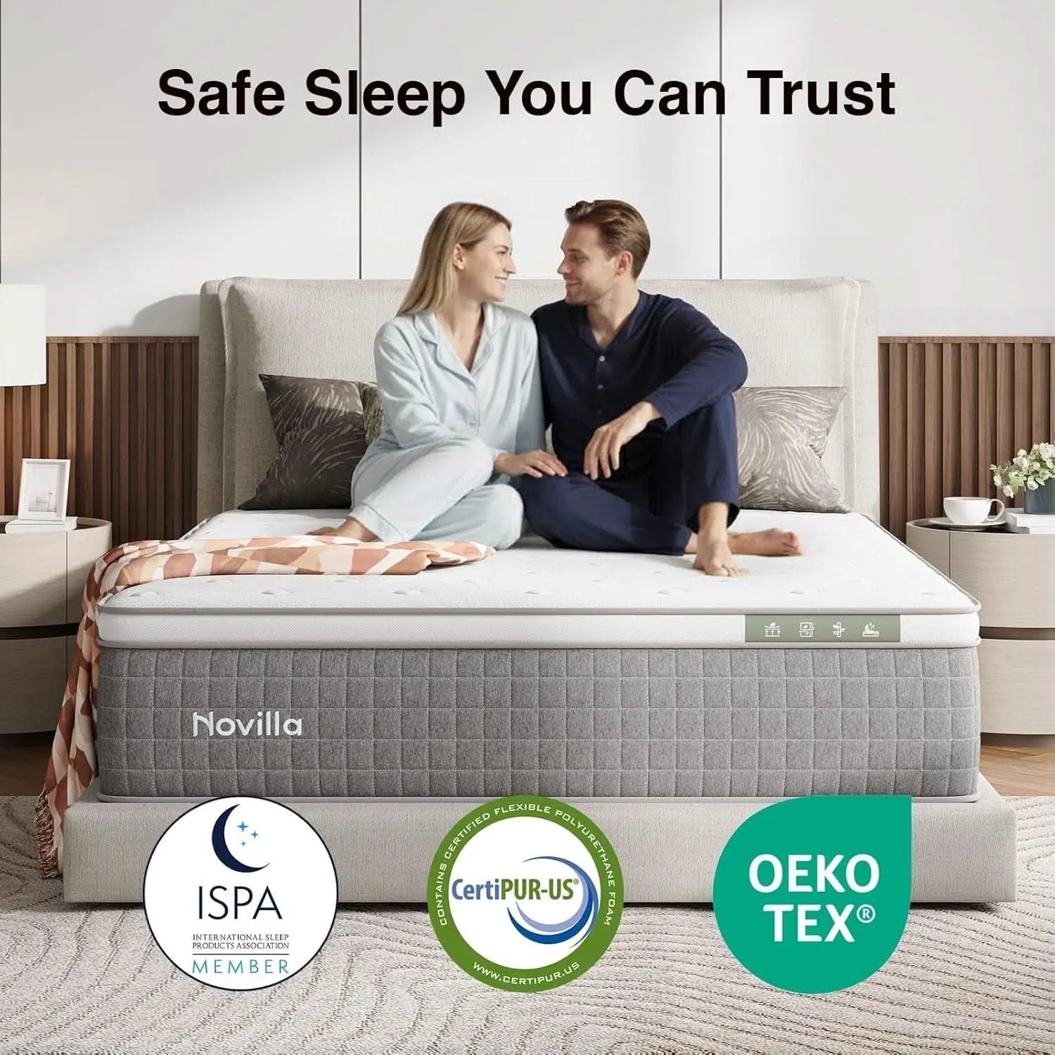 Queen Size Hybrid Mattress Gel Memory Foam Certipur US Certified from PriceLows™