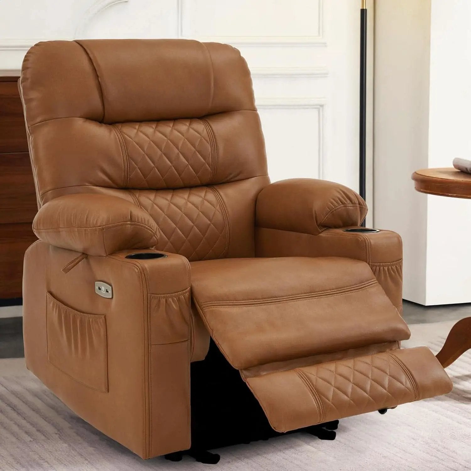 Power Recliner Chair With Heat And Vibration Saddle from PriceLows™