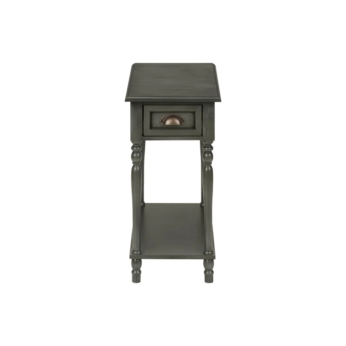Accent Side Table | 2 Tiers | Storage Drawer | Traditional Design
