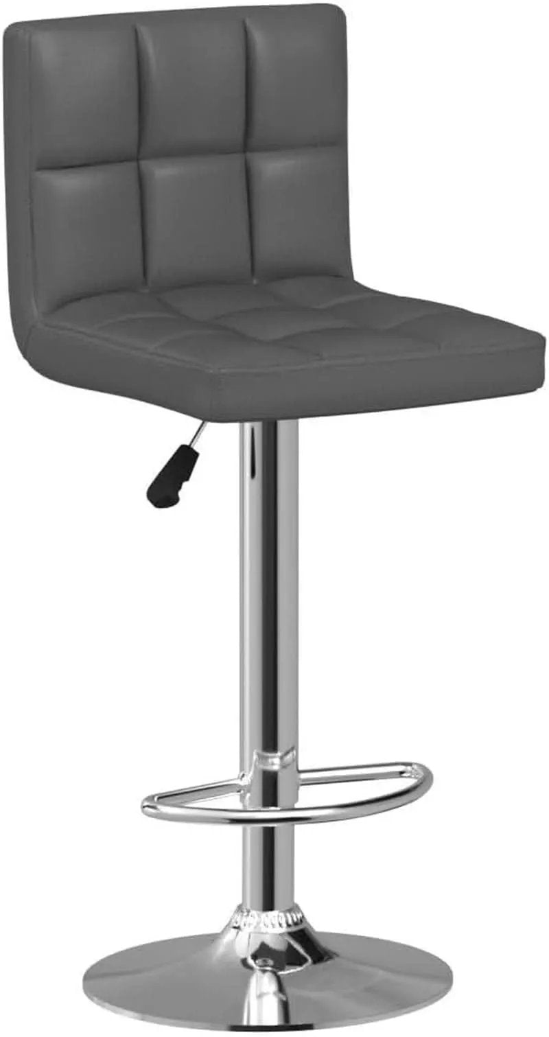 Bar Stools Gray Adjustable Swivel Counter Height 2 Pack from PriceLows™