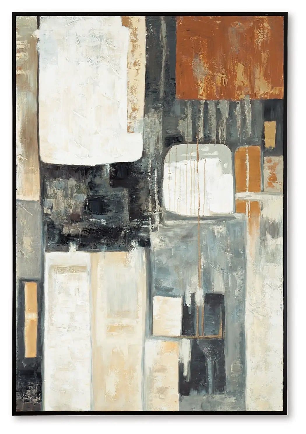 Howford Wall Art | 48 x 1.63 x 72 in | Home Furniture | Brown / Black / Gray