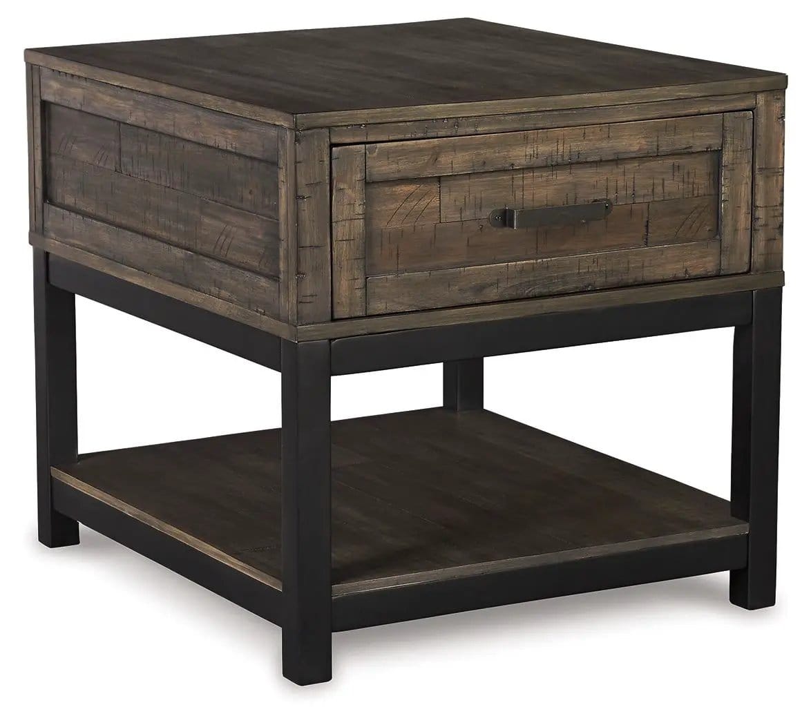 Johurst Rectangular End Table | 24.13 x 27 x 24.38 in | Engineered Wood | Grayish Brown
