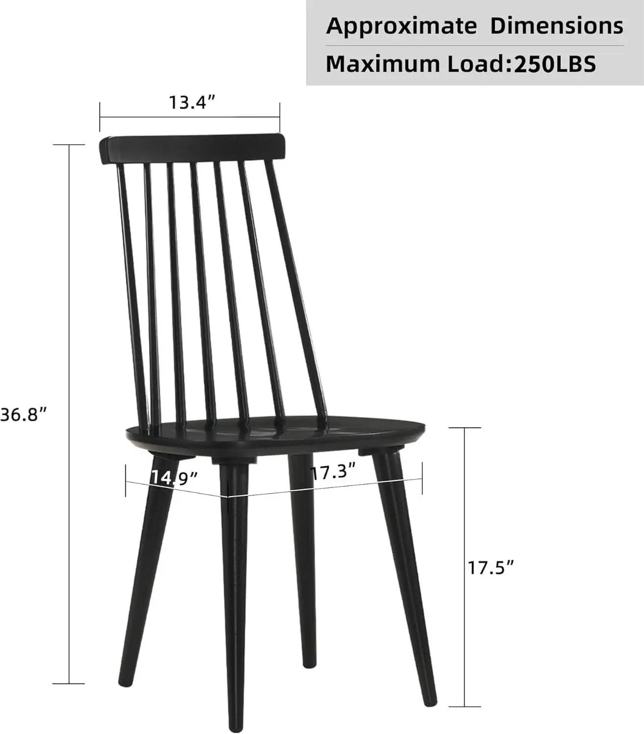 Antique Walnut Hardwood Spindle Back Dining Chairs from PriceLows™
