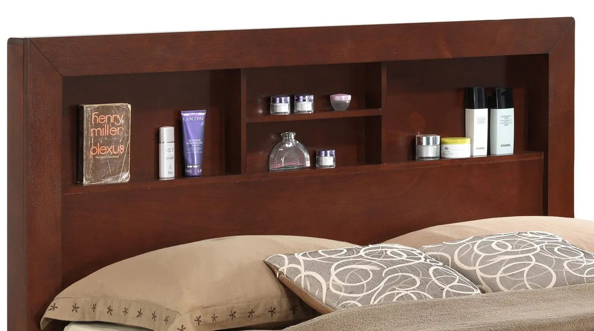 Modern Storage Bed | Ample Bedroom Storage | Wood And Manufactured Wood | 81 Inch Length