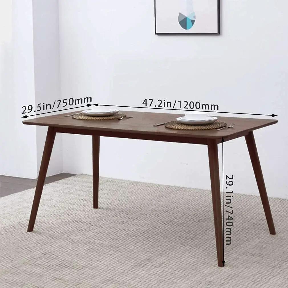 47 Inch Dining Table Natural Finish for Small Spaces from PriceLows™