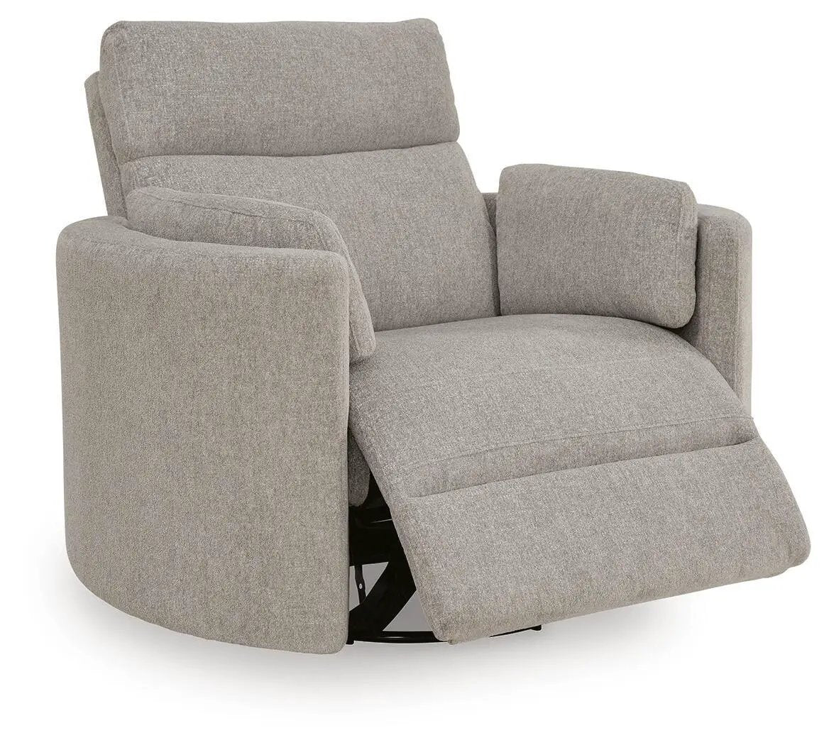 Swivel Glider Power Recliner | Performance Fabric | One Touch Control | Flint
