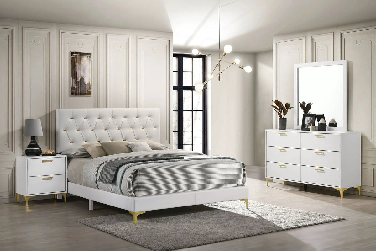 Kendall 4-piece Eastern King Bedroom Set | 4-Piece Set | Bedroom Furniture | White