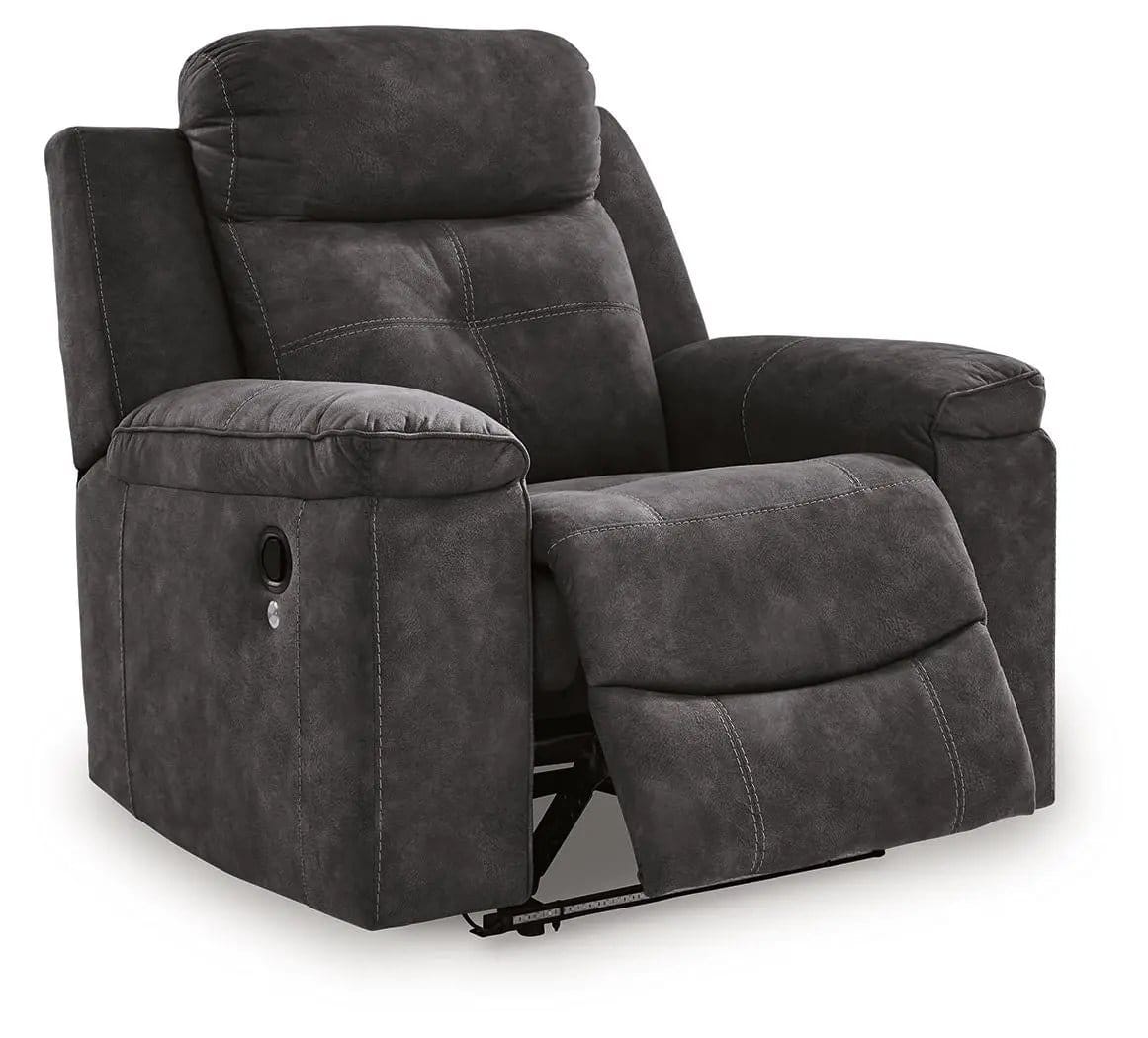 Brysonview Zero Wall Recliner Reclining Chair | 41 x 40 x 41 in | Faux Leather & Metal | Charcoal