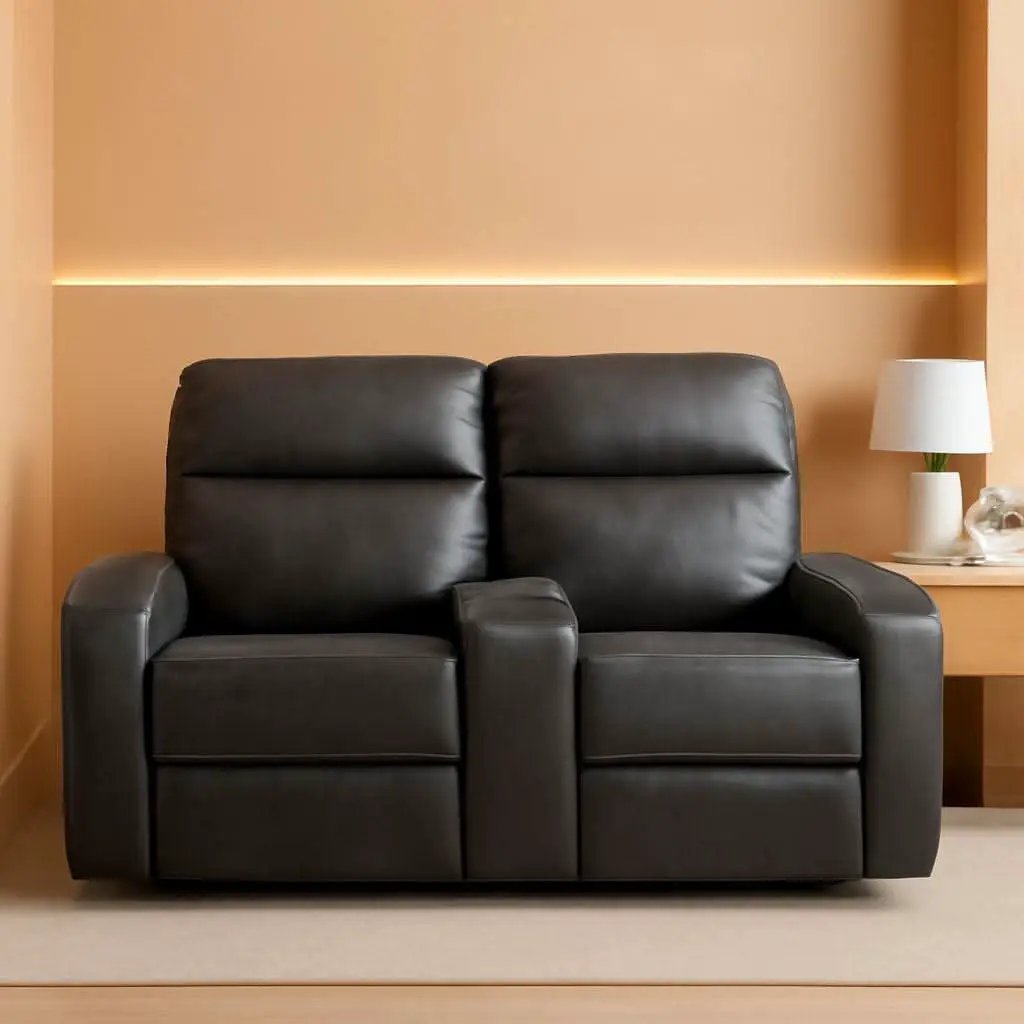 Dark Grey Zero Wall Power Recliner Loveseat With USB Ports from PriceLows™