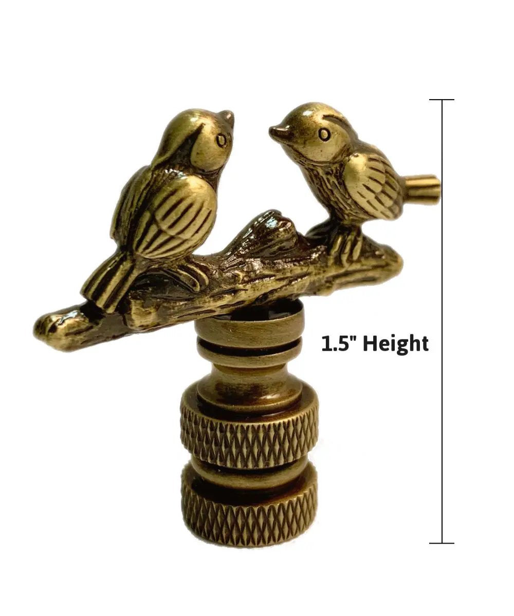 Lamp Finial | Antique Brass | 1/4-27 Thread | 1.75 Inch