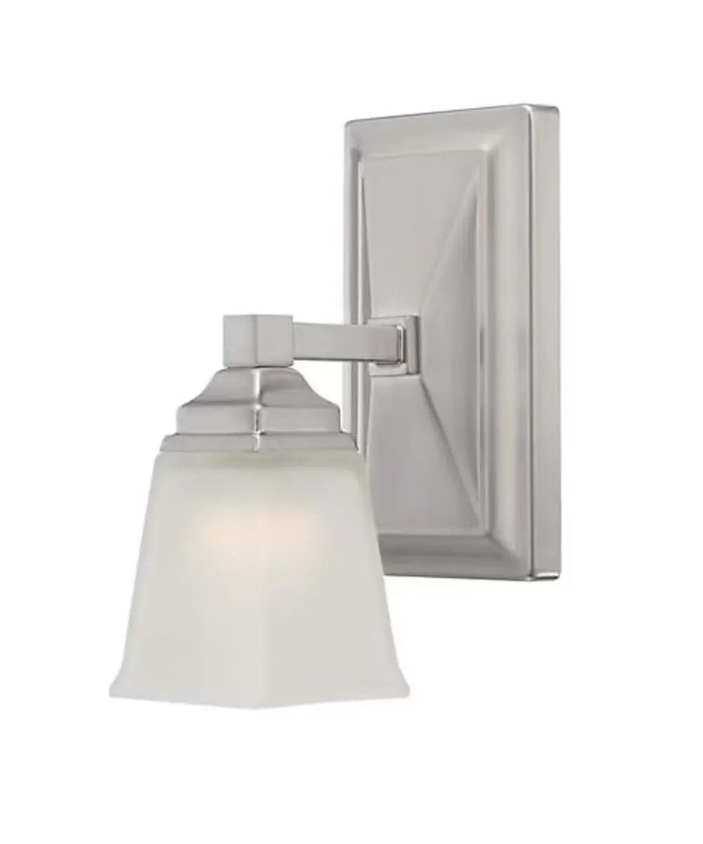 Bath Vanity Light | 1 Light LED | Square | 5 Inch | Brushed Nickel