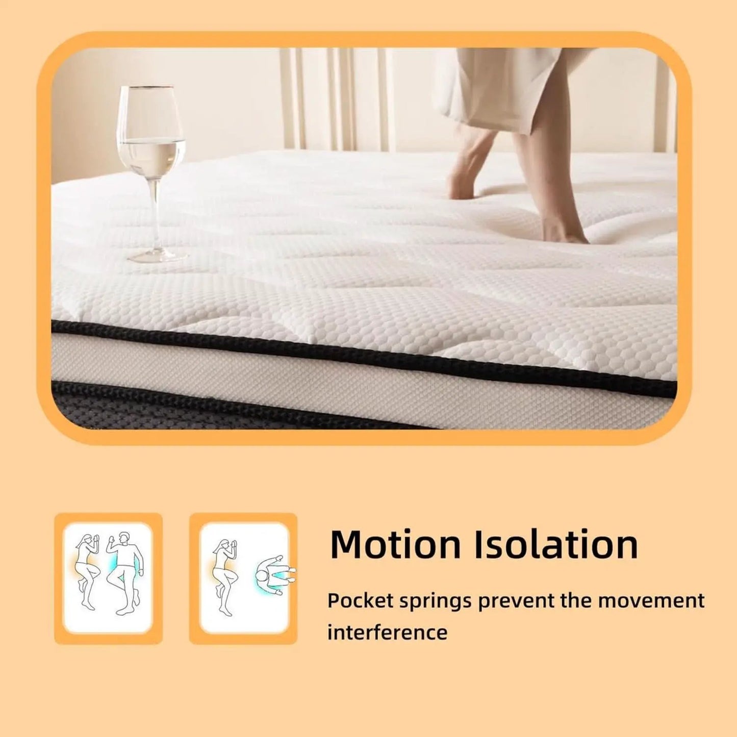Full Size 12Inch Memory Foam Hybrid Pocket Coil Mattress from PriceLows™