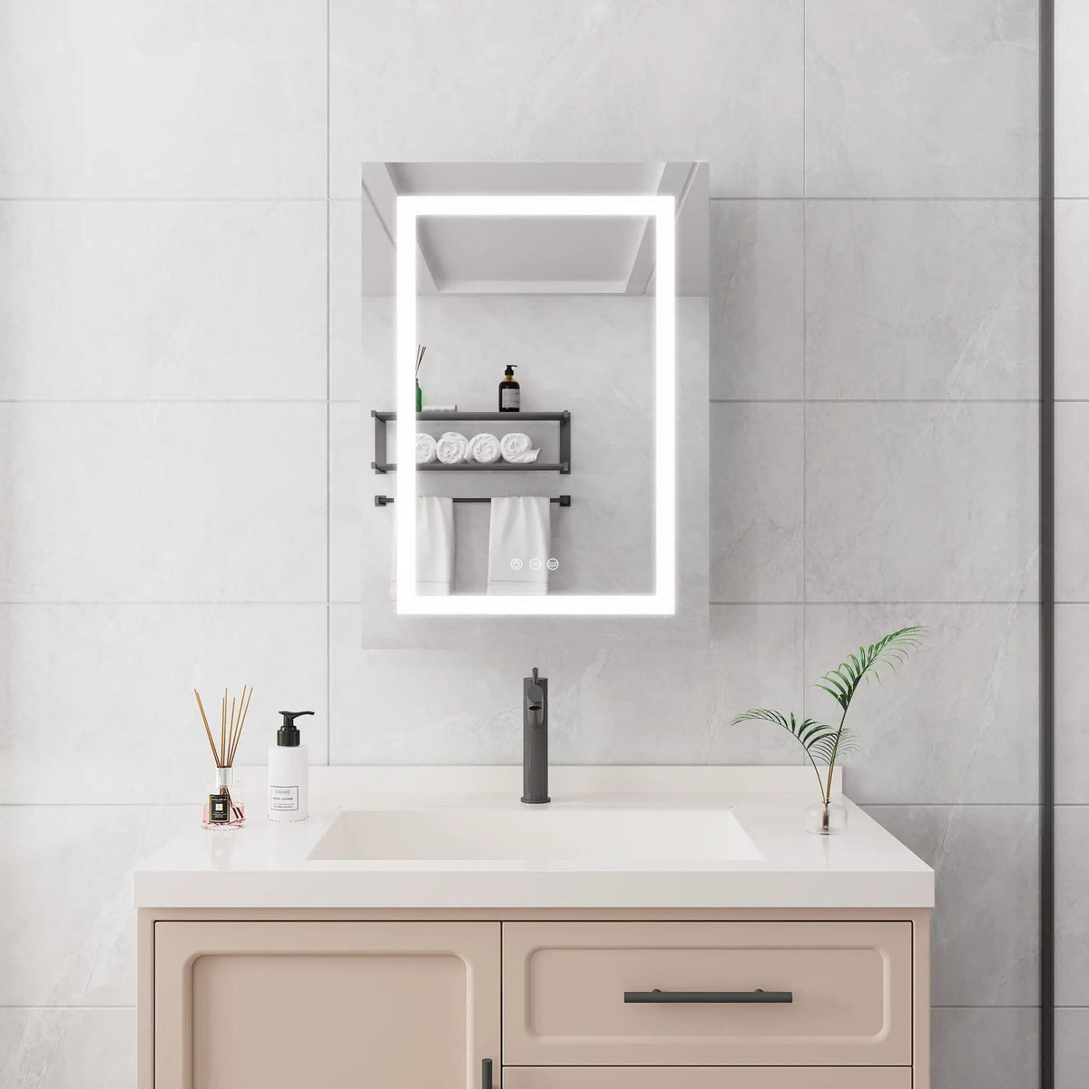 Medicine Cabinet | LED Anti Fog | Dimmable | 20 X 28 Silver