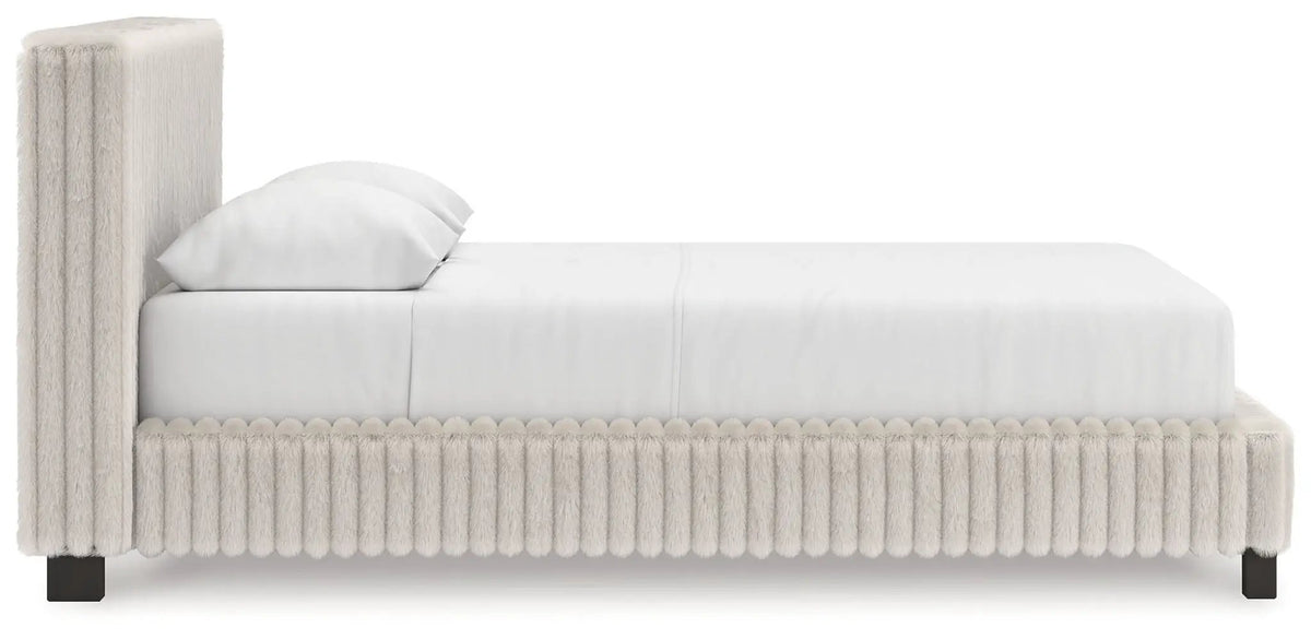 Zuraleus Upholstered Bed | Corded Fabric | Casual Contemporary Style | 91.25 Inch Width