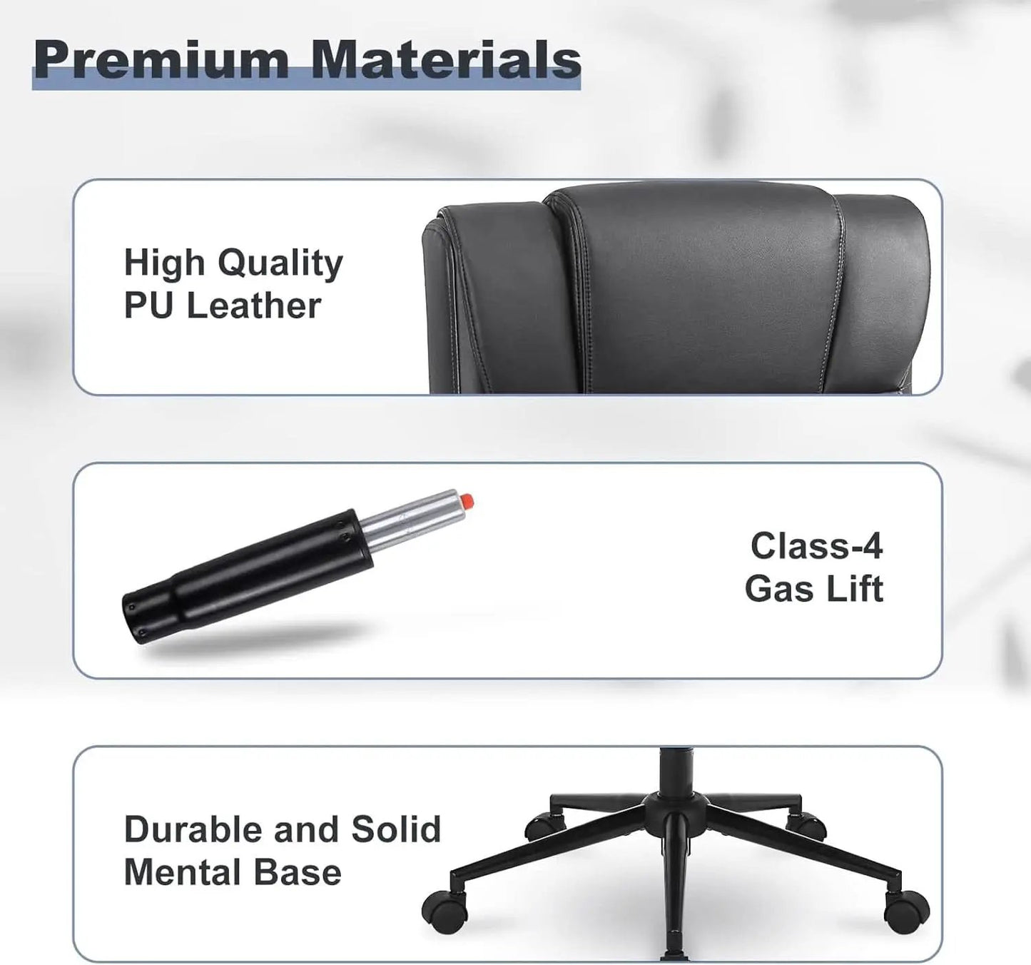 Black Ergonomic Office Chair With Adjustable Lumbar Support from PriceLows™