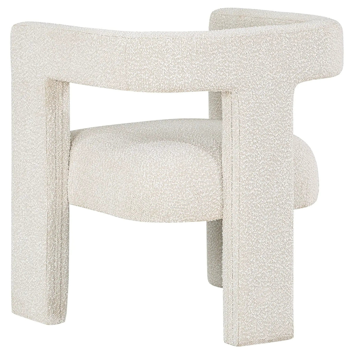 Petra Boucle Upholstered Accent Side Chair | 26 x 24.5 x 29.5 in | Boucle | White