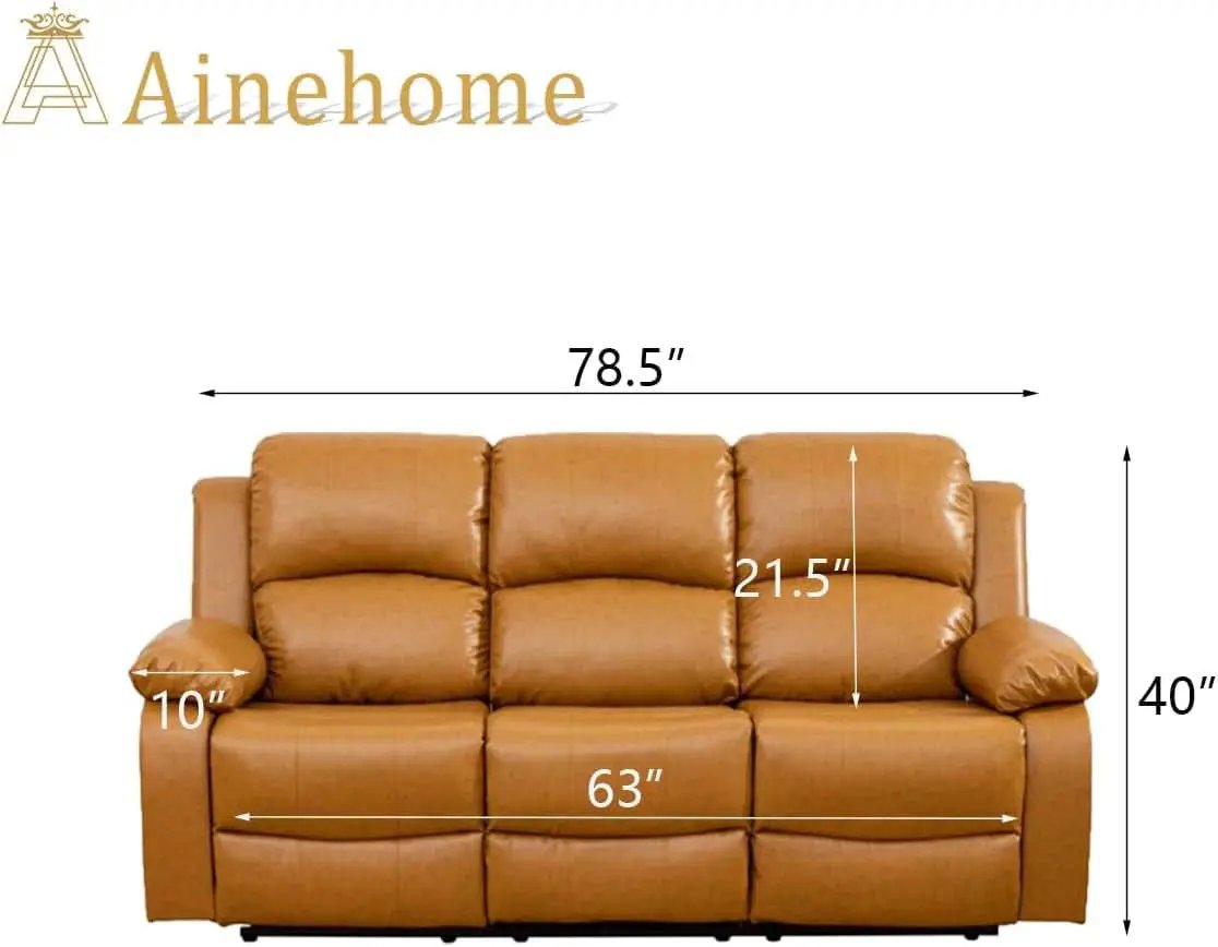 Leather Recliner Sofa Set With Drop Table Ginger 3Seater from PriceLows™